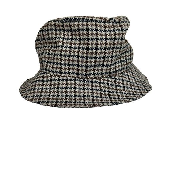 Steve Madden Plaid Houndstooth Bucket Hat - Picture 8 of 10
